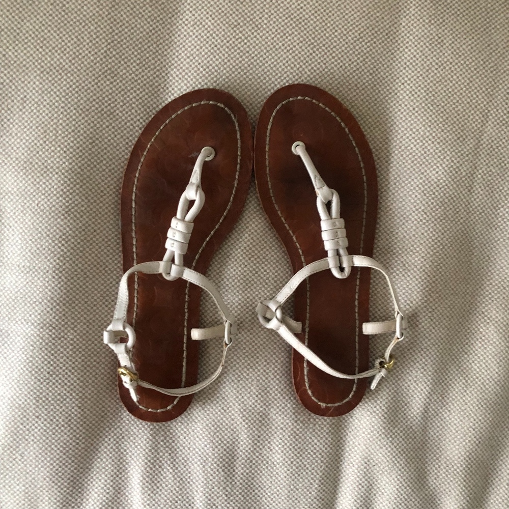 Coach white leather knot sandal - size 9
